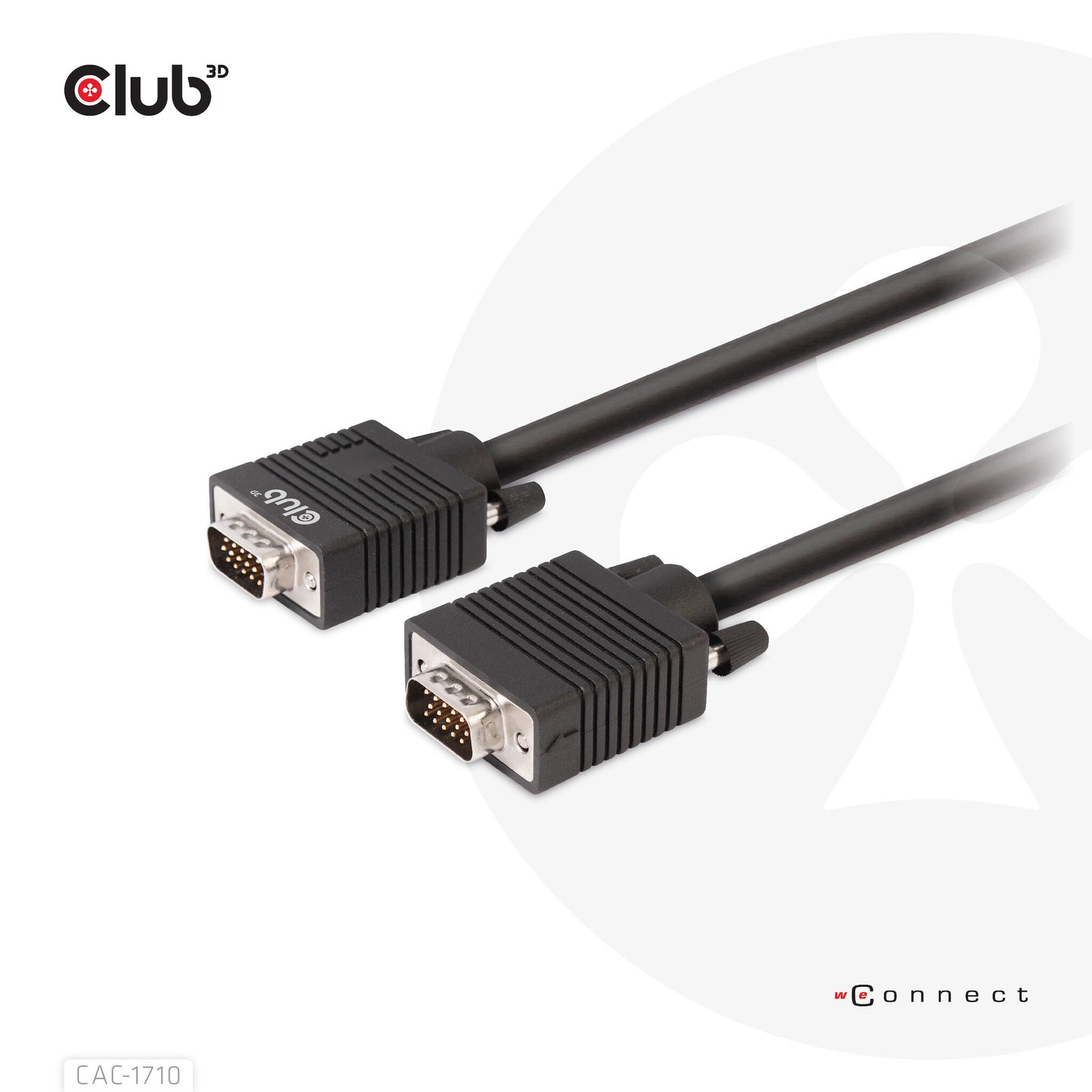 CLUB3D CAC-1710 VGA-kabel 10 m VGA (D-Sub) Svart