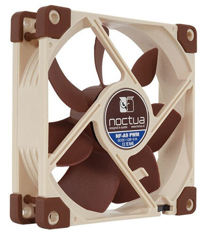Noctua NF-A9 PWM kylsystem för dator Datorväska Fan 9,2 cm Beige, Brun