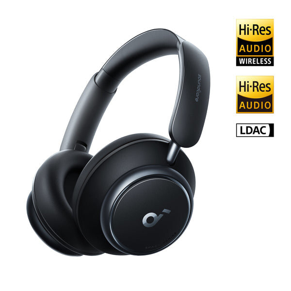 Anker Space Q45 Hörlurar Kabel & Trådlös Huvudband Samtal/musik USB Type-C Bluetooth Svart