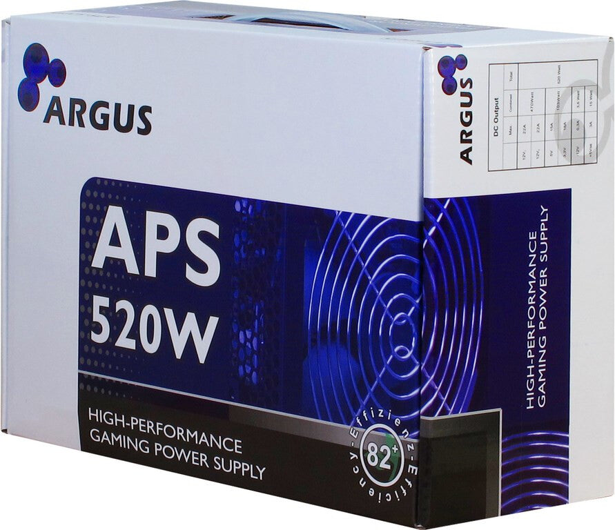 Inter-Tech Argus APS strömförsörjningsenheter 520 W 20+4 pin ATX ATX Svart