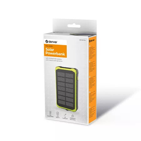 Denver PSO-10012 basstationer Litium Polymer (LiPo) 10000 mAh Svart, Ljusgrön