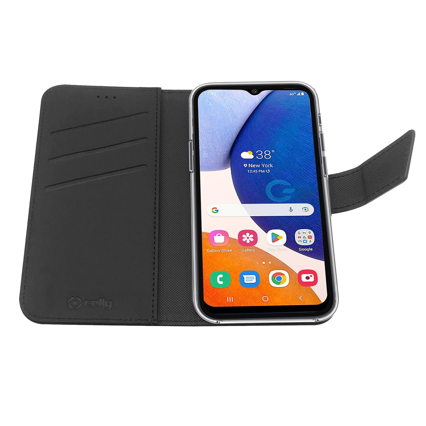 Celly WALLY1035 mobiltelefonfodral 16,8 cm (6.6") Plånbok Svart