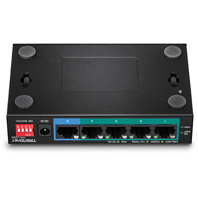 Trendnet TPE-LG50 nätverksswitchar Ohanterad Gigabit Ethernet (10/100/1000) Strömförsörjning via Ethernet (PoE) stöd Svart