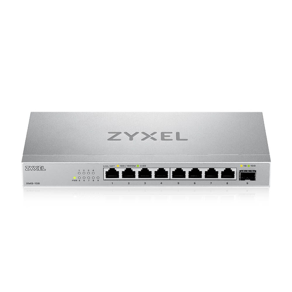 Zyxel XMG-108 Ohanterad 2.5G Ethernet (100/1000/2500) Silver