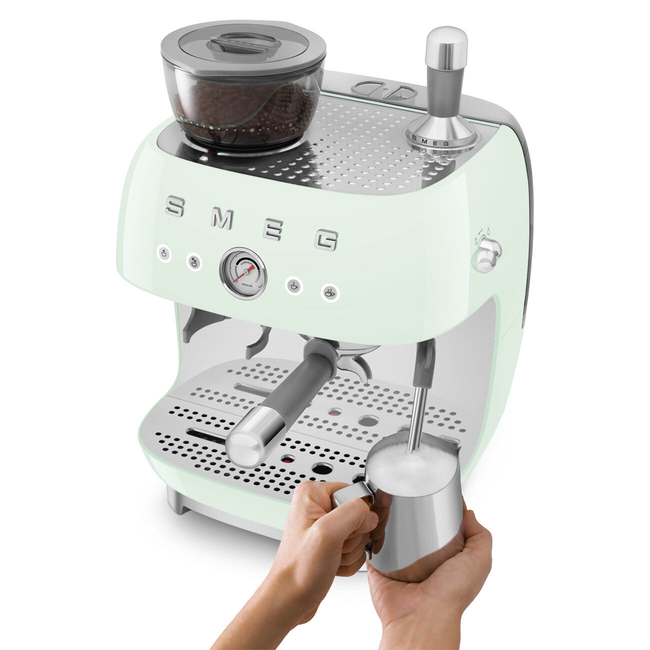 Smeg 50's Style Espressomaskin EGF03PGEU Pastellgrön