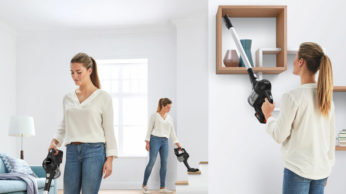 Bosch Serie 6 BBS611BSC upprättstående dammsugare och elektrisk sopborste 2-in-1 stick vacuum Batteri Torr Utan påse Svart 2,5 Ah