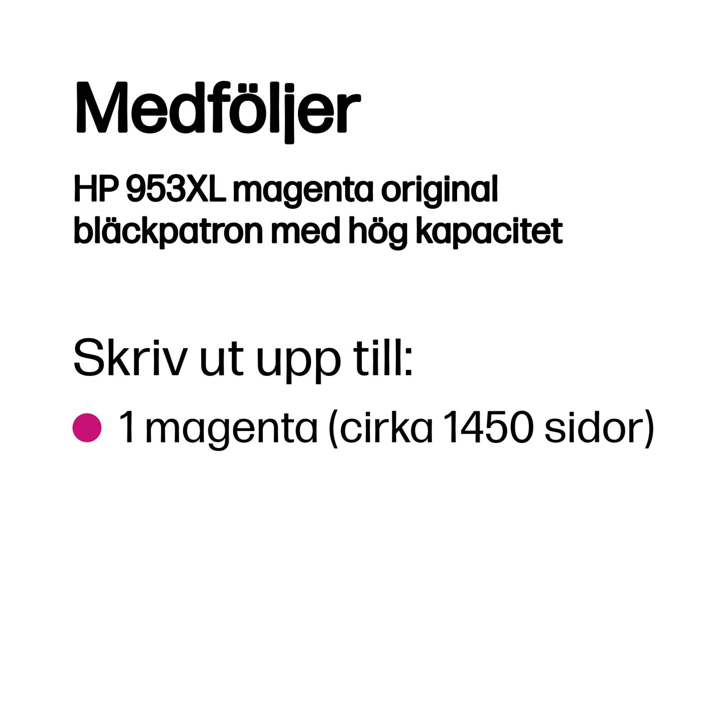 HP 953XL magenta original bläckpatron med hög kapacitet
