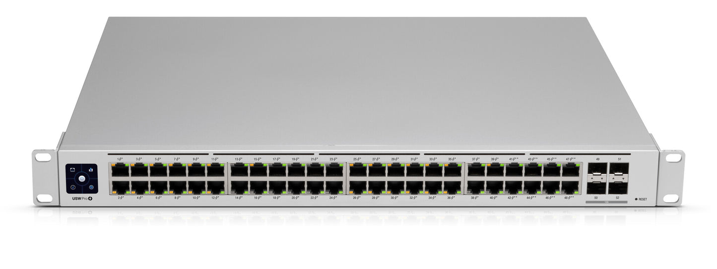 Ubiquiti UniFi Pro 48-Port PoE hanterad L2/L3 Gigabit Ethernet (10/100/1000) Strömförsörjning via Ethernet (PoE) stöd 1U Silver