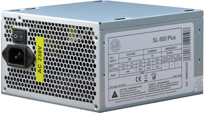 Inter-Tech SL-500 Plus strömförsörjningsenheter 500 W 20+4 pin ATX ATX Silver