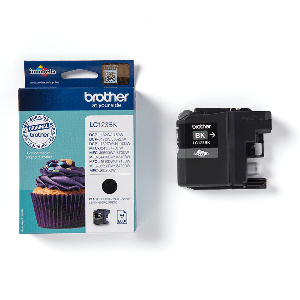 Brother LC123BK bläckpatroner 1 styck Original Svart