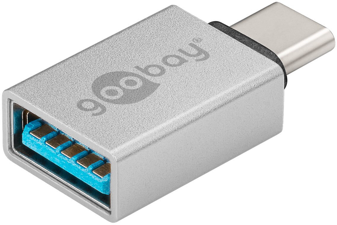 Goobay 56620 kabelomvandlare (hane/hona) USB C USB A Silver
