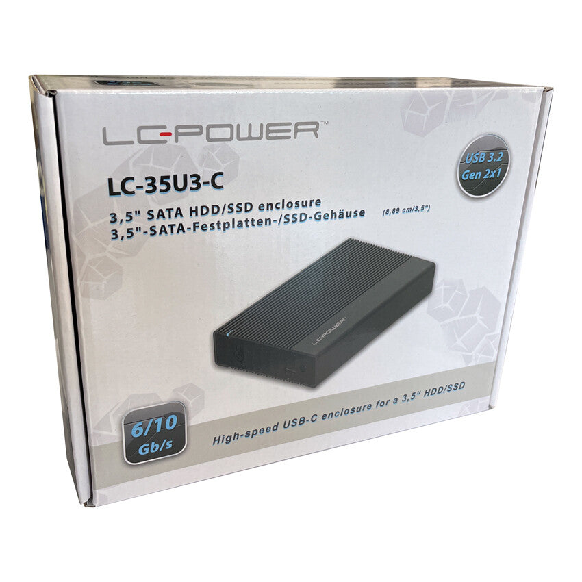 LC-Power LC-25U3-C Hölje för lagringsenheter HDD- / SSD kabinett Svart 2.5"