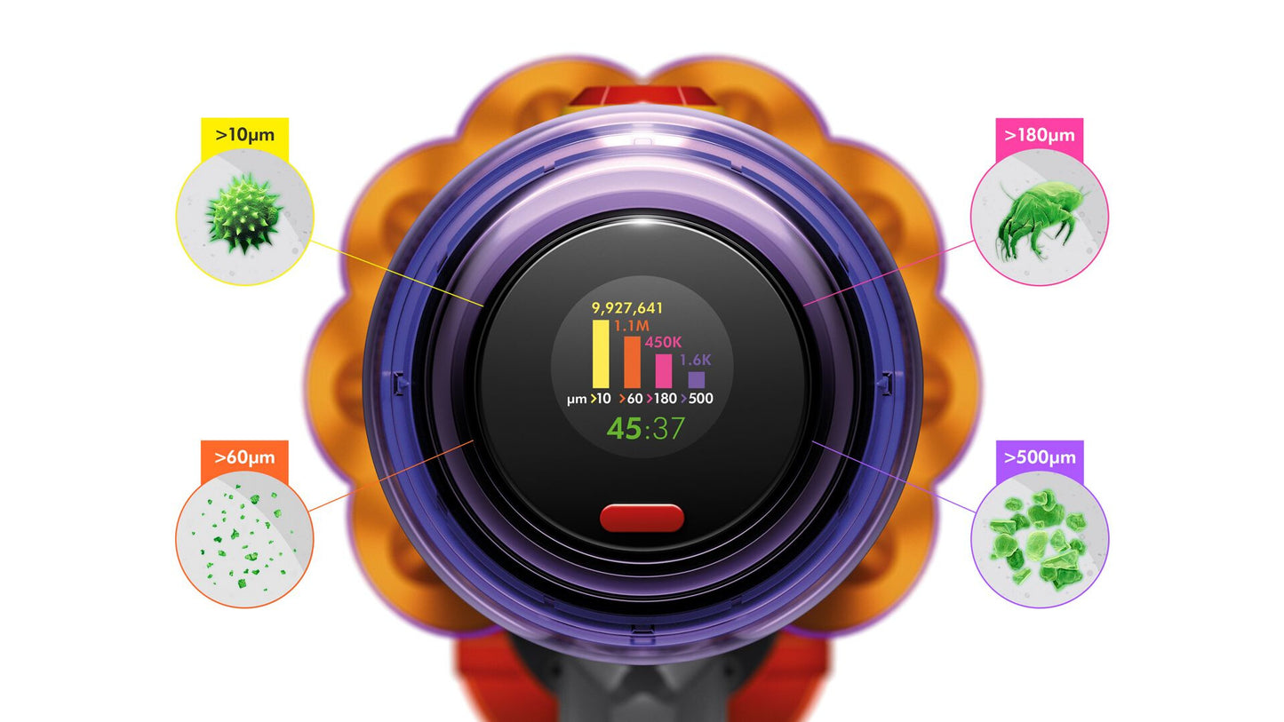 Dyson V12 Detect Slim Absolute 2-in-1 stick vacuum Batteri Torr Utan påse 545 W Nickel, Gul