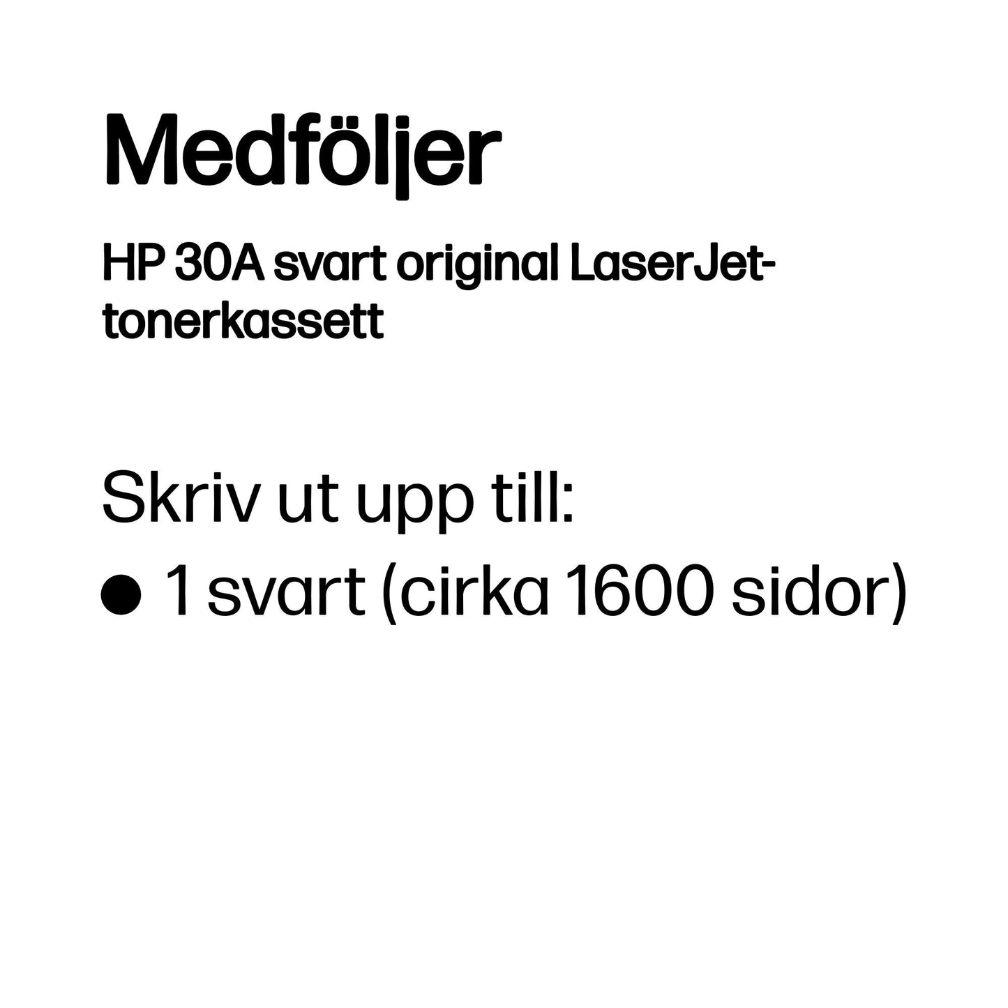 HP 30A svart original LaserJet-tonerkassett