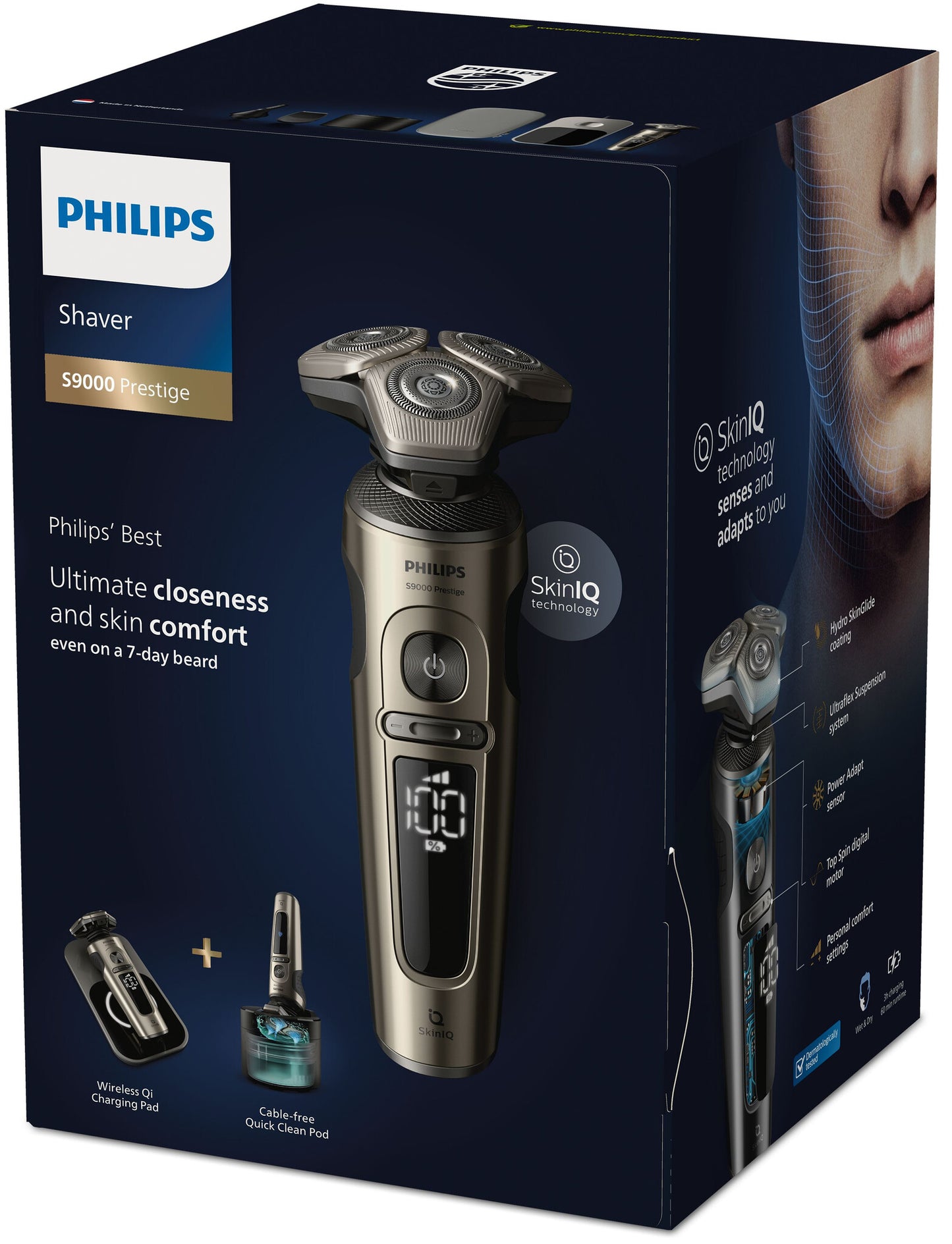 Philips Shaver S9000 Prestige SP9883/36 Rakapparat för våt- och torrakning, 9000-serien
