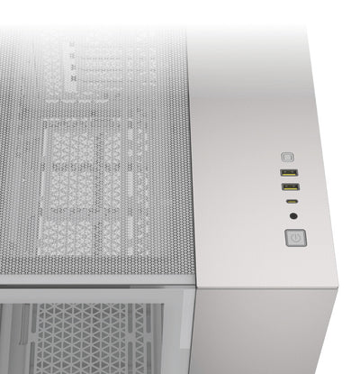 Corsair CC-9011289-WW datorväskor Midi Tower Grå, Vit