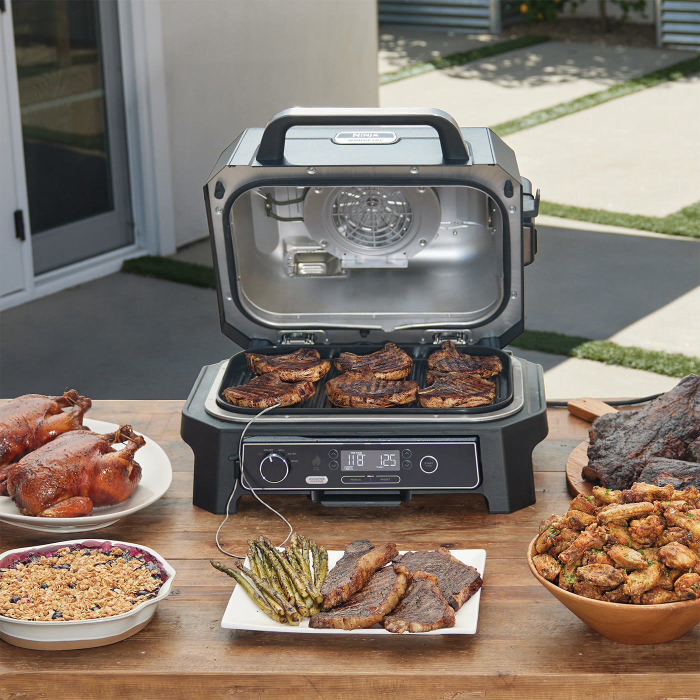 Ninja OG850EU grill Elektrisk Svart, Grå 1700 W