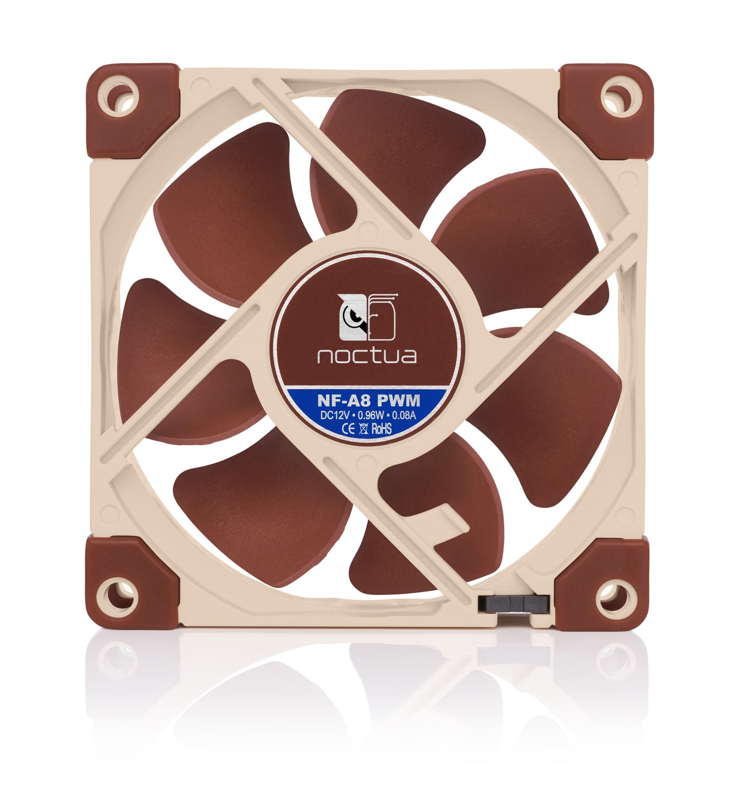 Noctua NF-A8 PWM kylsystem för dator Datorväska Fan 8 cm Beige, Brun