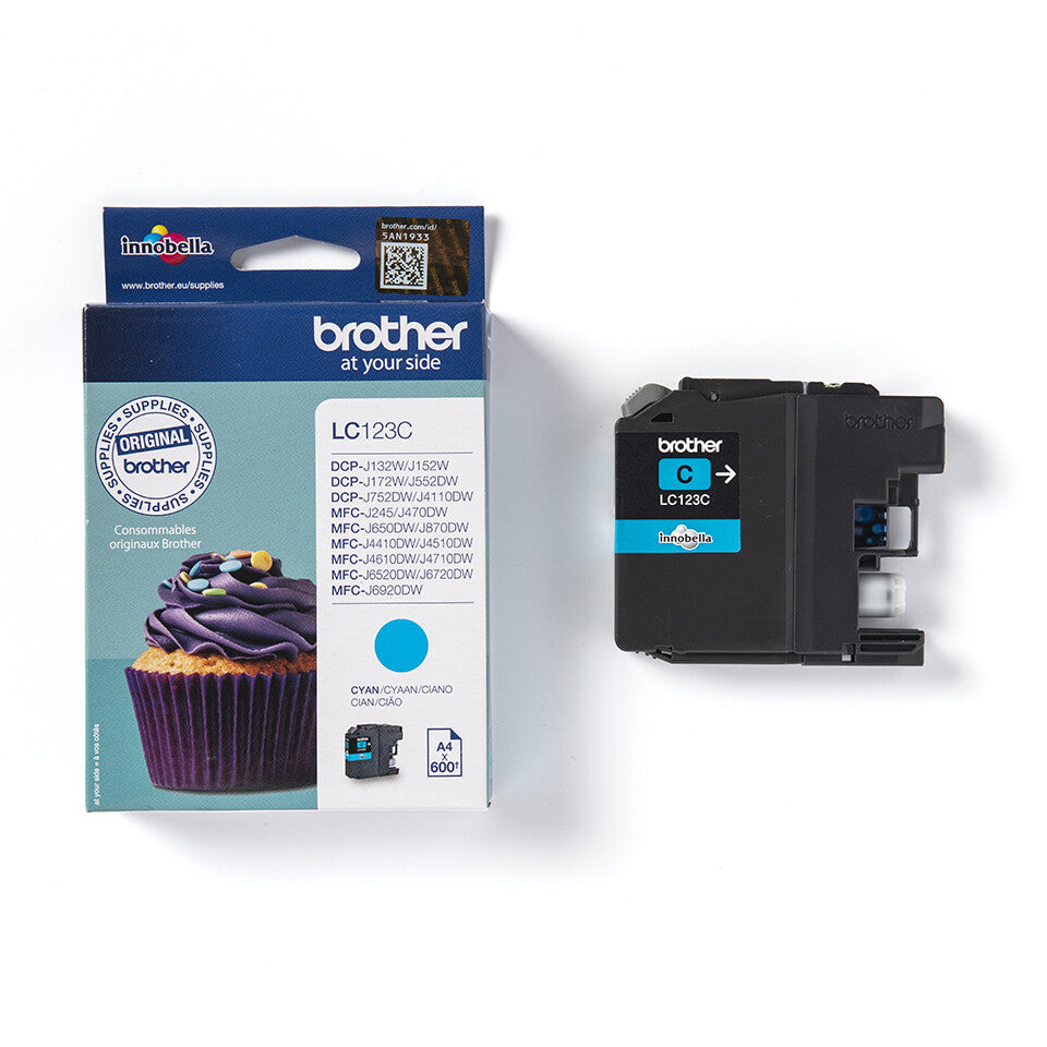 Brother LC123C bläckpatroner 1 styck Original Cyan