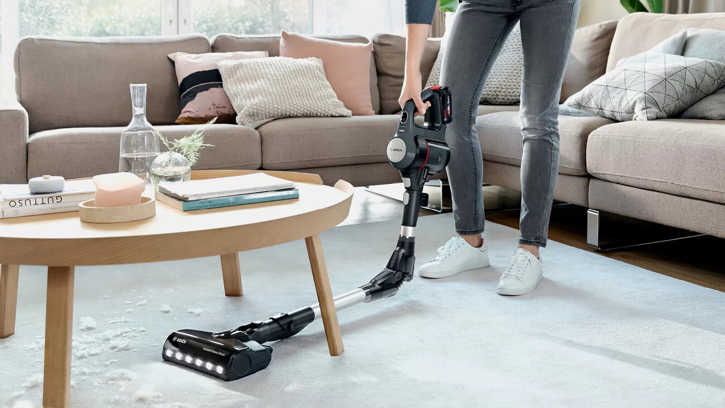 Bosch BBS712A upprättstående dammsugare och elektrisk sopborste 2-in-1 stick vacuum Batteri Torr Hygienfilter Utan påse 0,3 l grafit