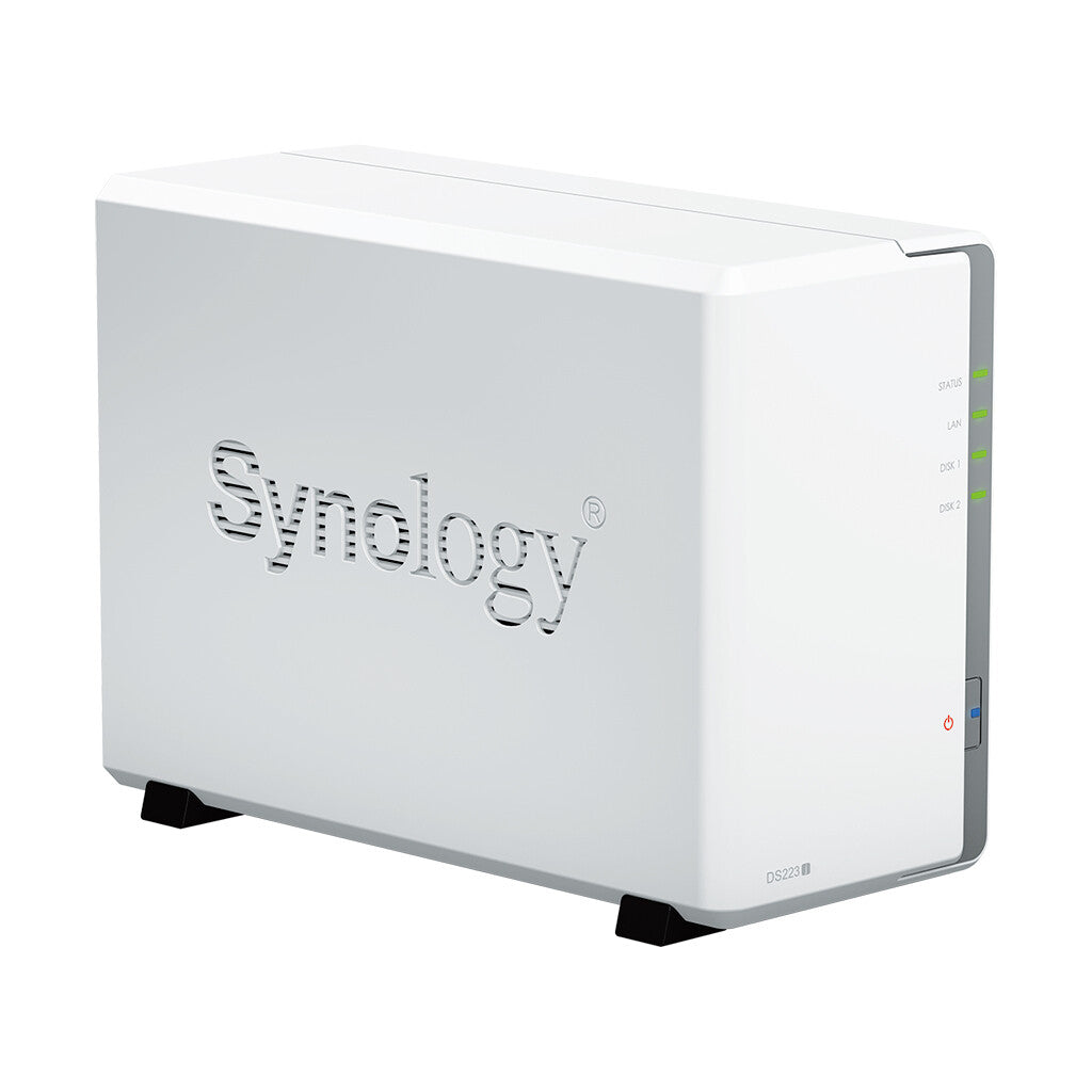 Synology DiskStation DS223J NAS- & lagringsservrar Skrivbord Realtek RTD1619B 1 GB DDR4 DiskStation Manager Vit
