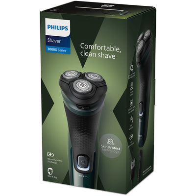 Philips Shaver 3000X Series X3002/00 Elektrisk rakapparat för våt- och torrakning