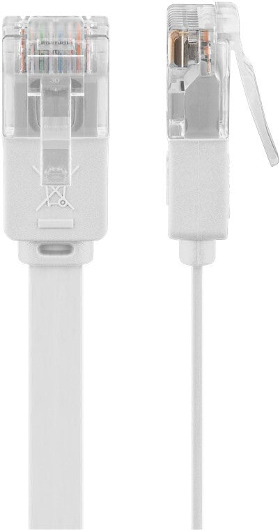 Goobay 93357 nätverkskablar Vit 0,5 m Cat5e U/UTP (UTP)