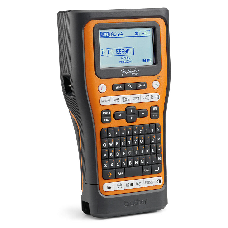 Brother PT-E560BTSP etikettskrivare Termal transfer 180 x 180 DPI 30 mm/sek Kabel & Trådlös HSE/TZe Bluetooth QWERTY