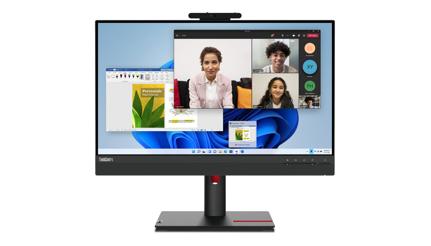Lenovo ThinkCentre Tiny-In-One 24 Gen 5 LED display 60,5 cm (23.8") 1920 x 1080 pixlar Full HD Pekskärm Svart