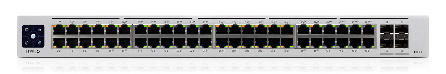 Ubiquiti UniFi Pro 48-Port PoE hanterad L2/L3 Gigabit Ethernet (10/100/1000) Strömförsörjning via Ethernet (PoE) stöd 1U Silver