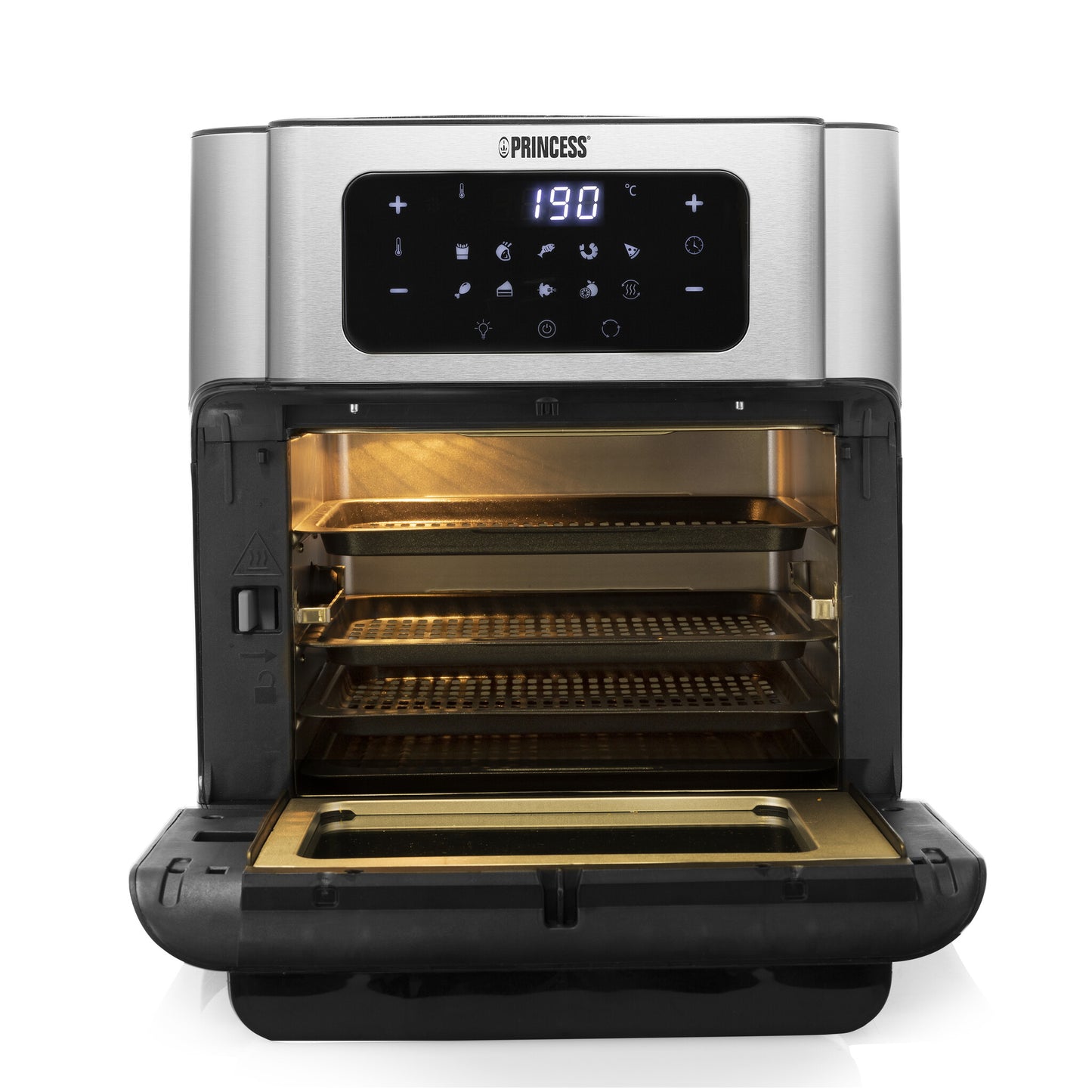 Princess 182065 Single 10 l Fristående 1500 W Varmluftsfritös Silver