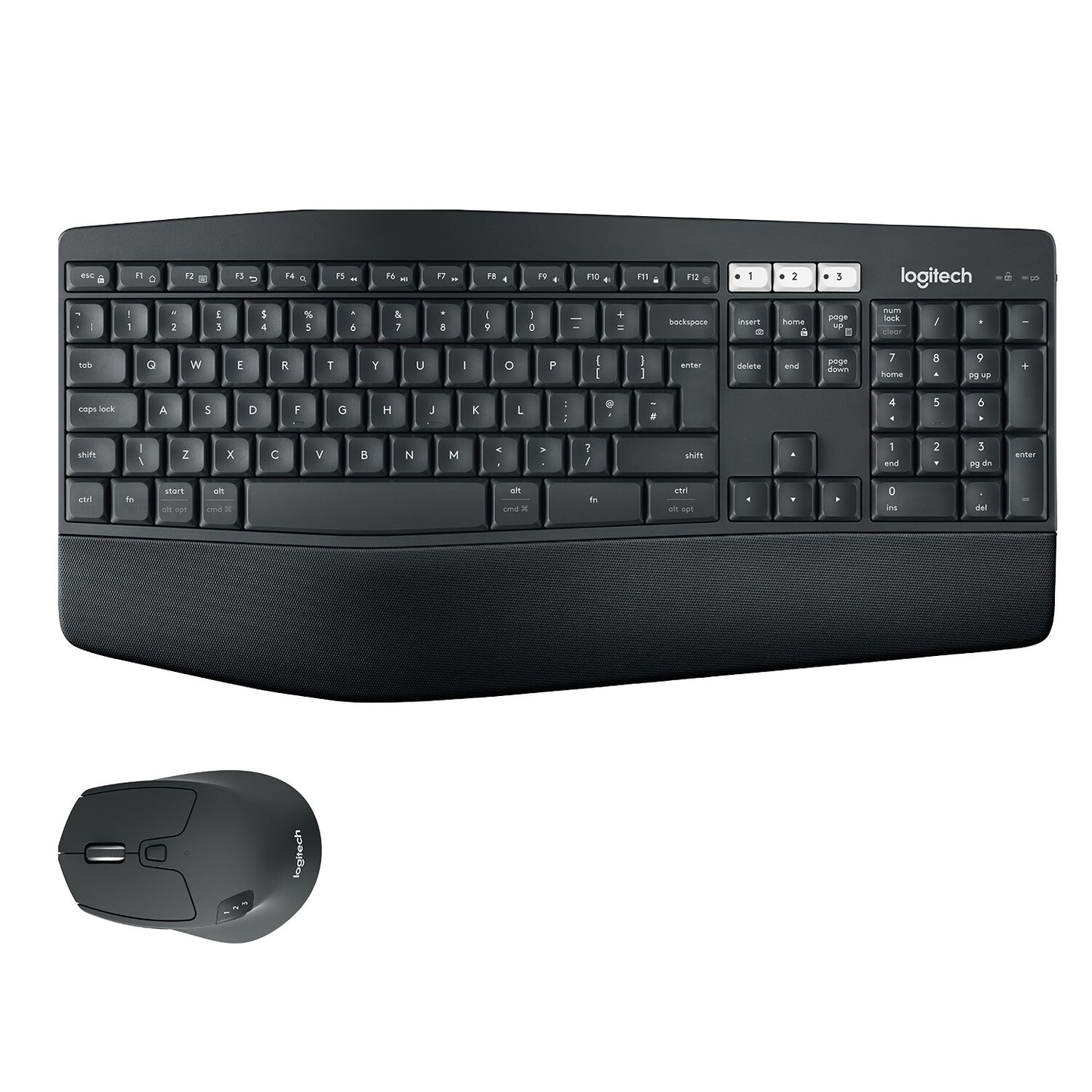 Logitech 920-008221 tangentbord Mus inkluderad Universal Trådlös RF + Bluetooth QWERTZ tyska Svart