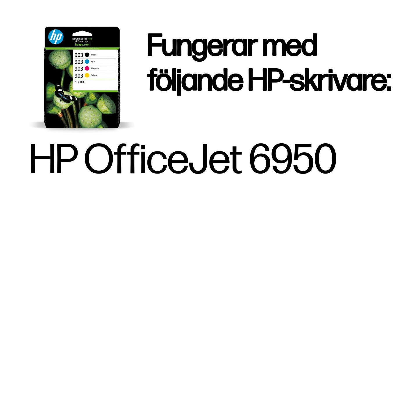 HP 903 4-pack originalbläckpatroner svart/cyan/magenta/gul