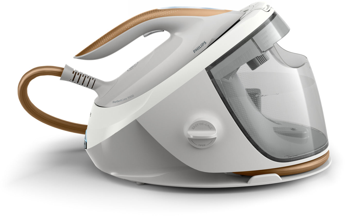 Philips 7000 series PSG7040/10 ångstrykjärnsladdare 2100 W 1,8 l Stryksula SteamGlide Elite Guld, Vit
