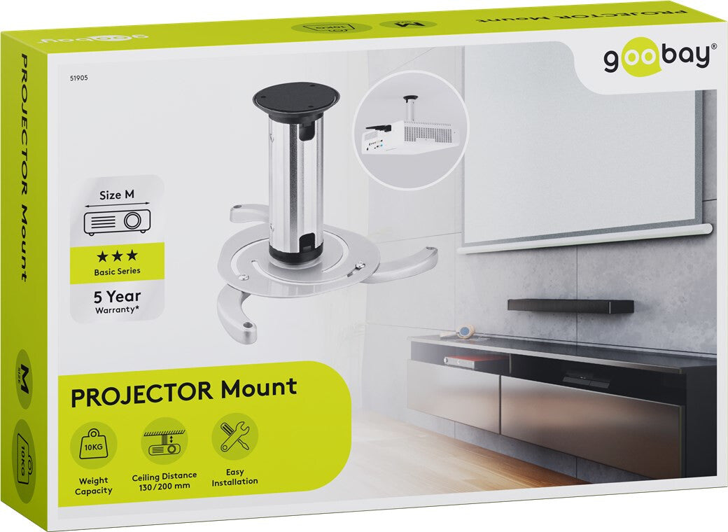 Goobay 51905 projektorfästen Tak Silver