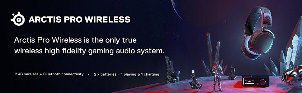 Steelseries Arctıs Pro Headset Kabel & Trådlös Huvudband Spela Bluetooth Svart