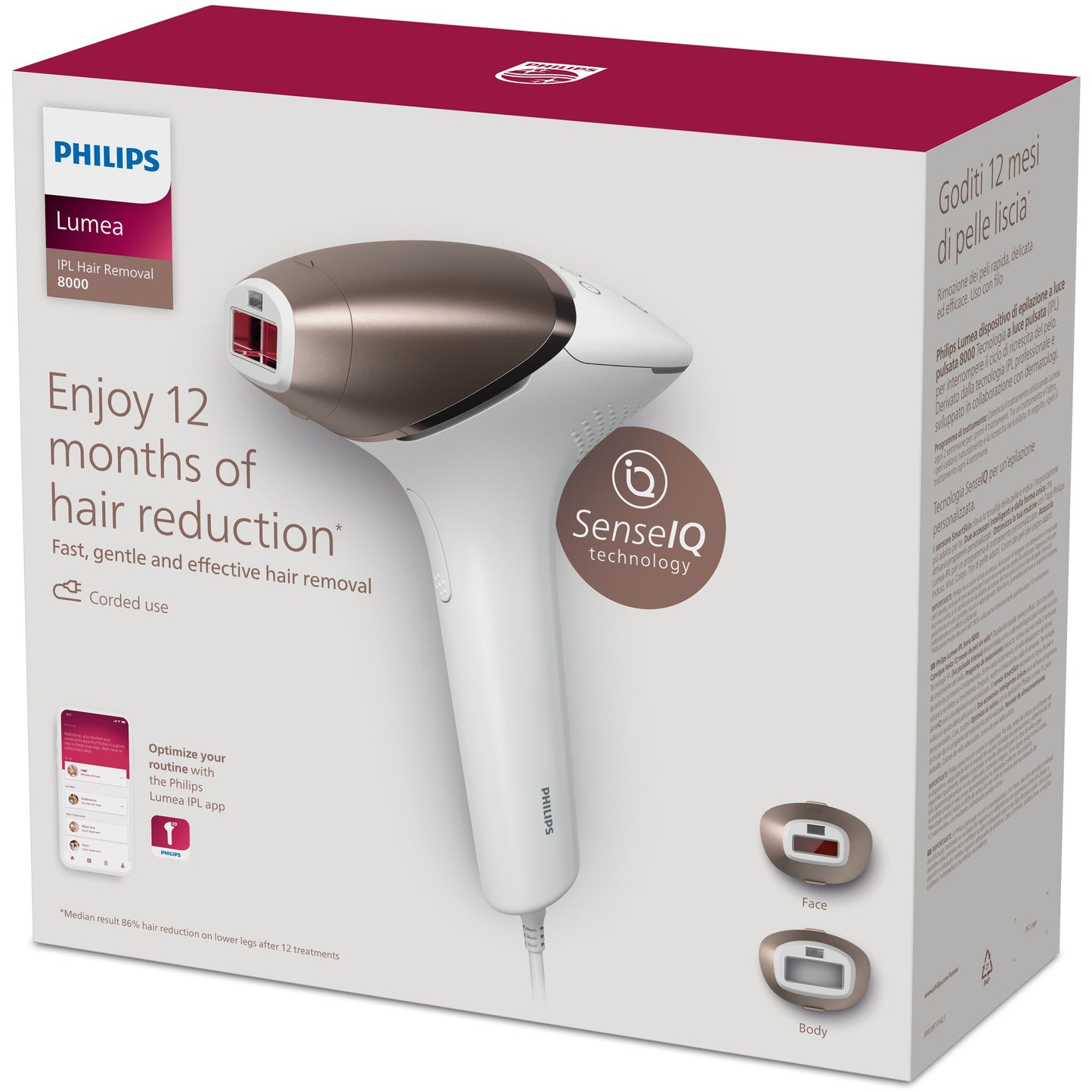 Philips Lumea Prestige Lumea IPL 8000 Series BRI945/00 IPL-hårborttagningsenhet med SenseIQ