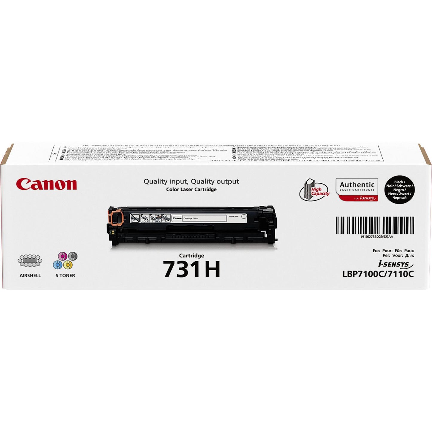 Canon 731H Tonerkassett 1 styck Original Svart