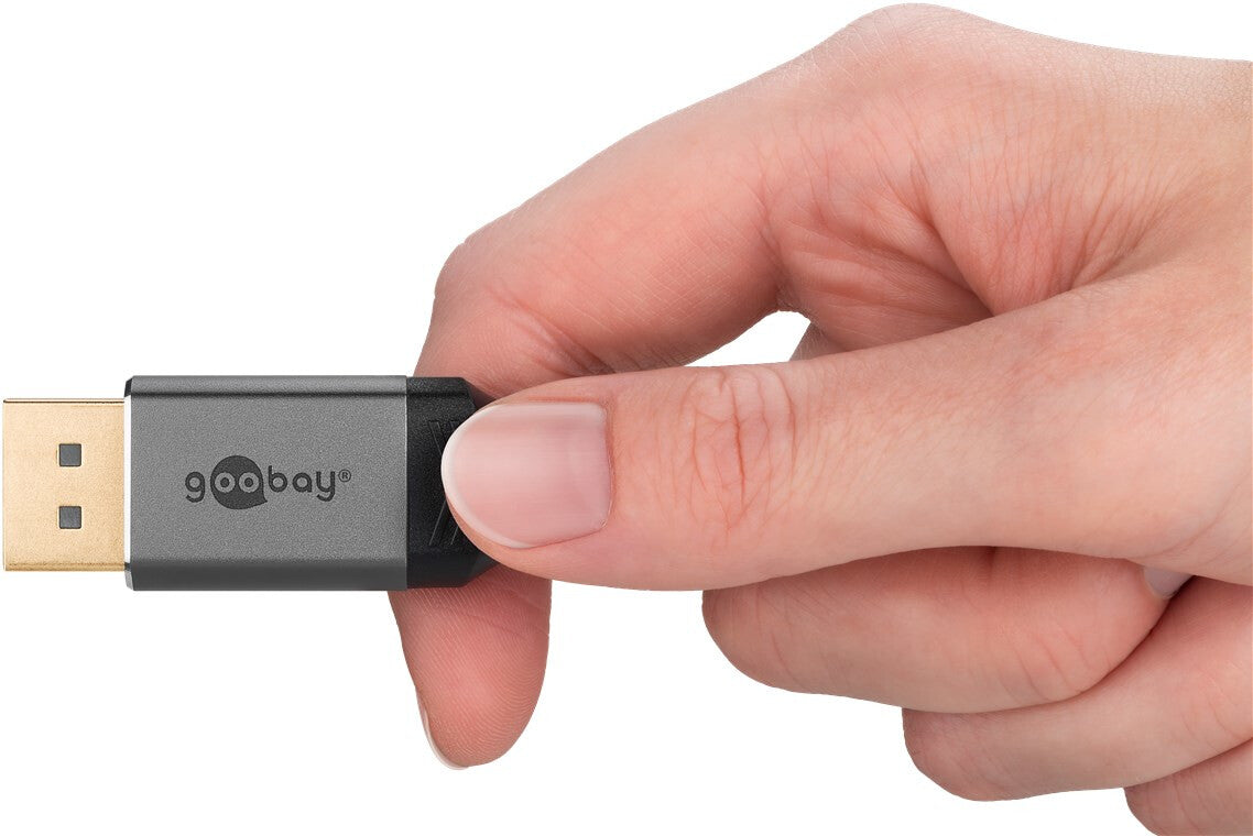 Goobay 65268 DisplayPort-kabel 1 m HDMI Grå