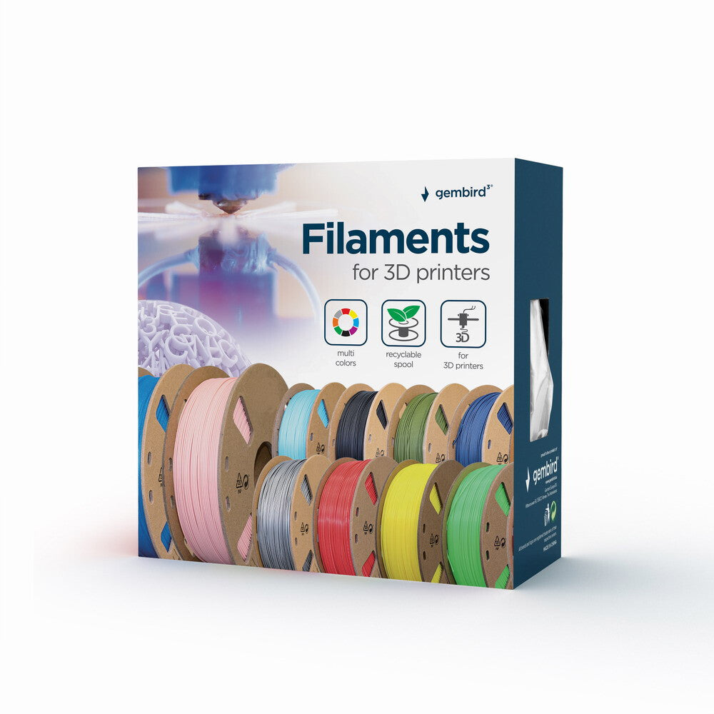 Gembird 3DP-PLA+1.75-02-O Material för 3D-utskrifter Polylaktidsyra (PLA) Orange 1 kg
