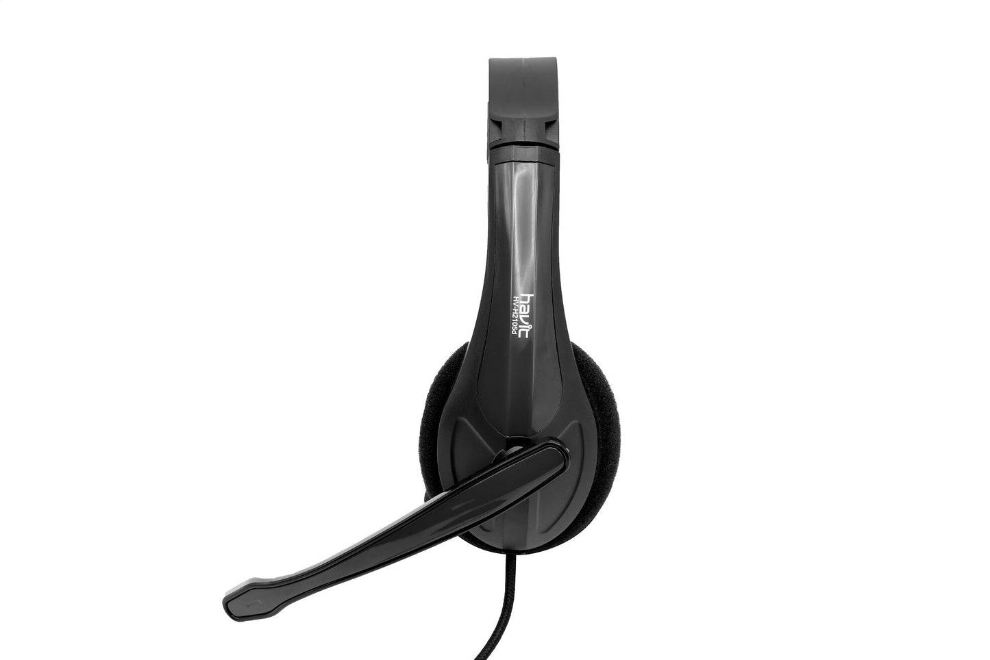Havit H2105D Wired Headphone, black Headset Kabel Huvudband Kontor/callcenter Svart