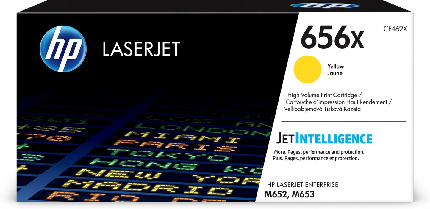 HP 656X gul original LaserJet-tonerkassett med hög kapacitet