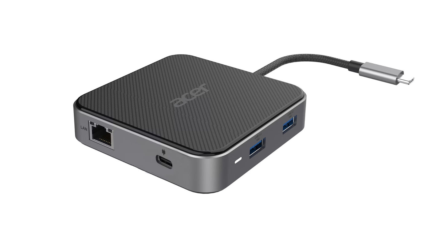 Acer 7-in-1 USB 4 Dongle Kabel USB4 Svart, Silver