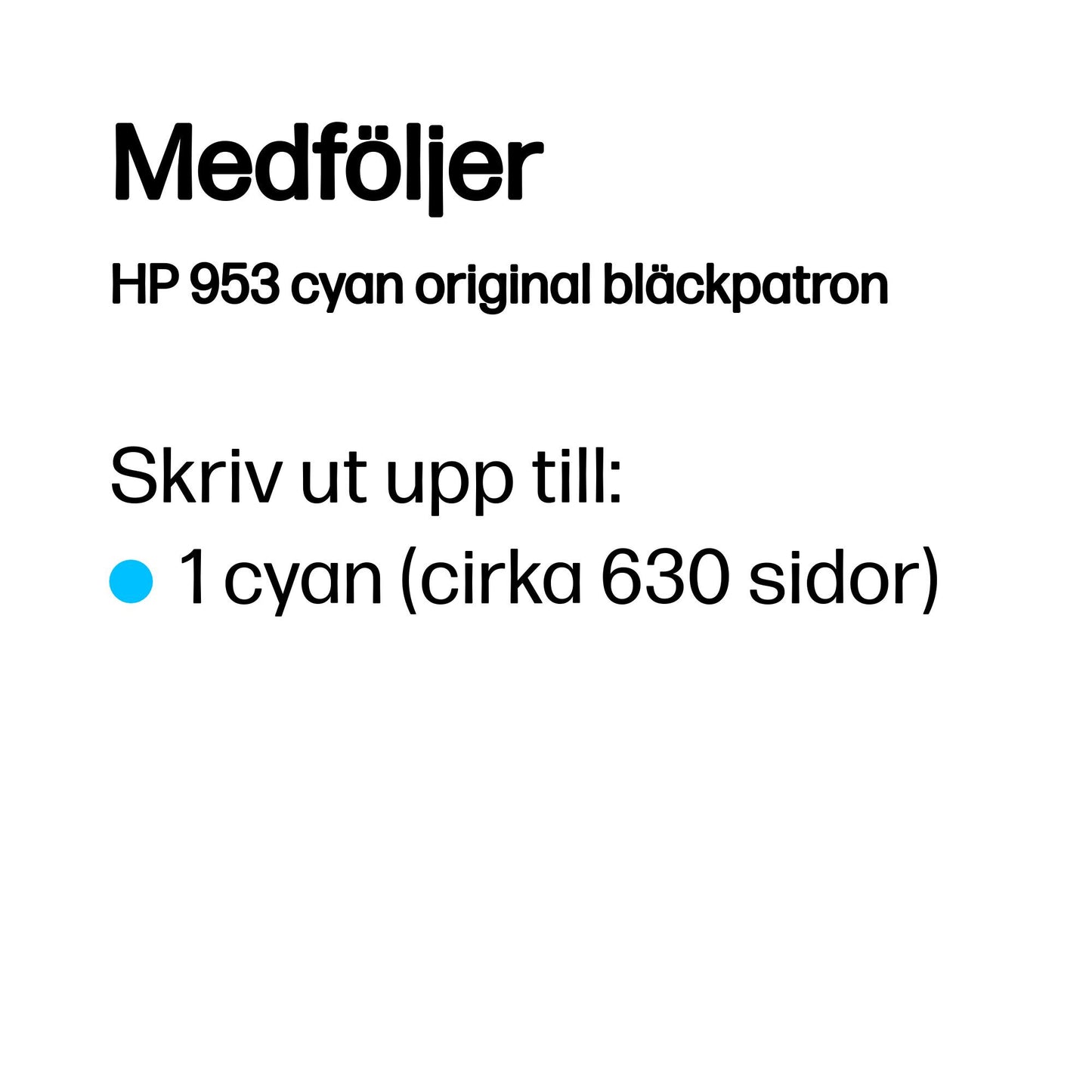 HP 953 cyan original bläckpatron