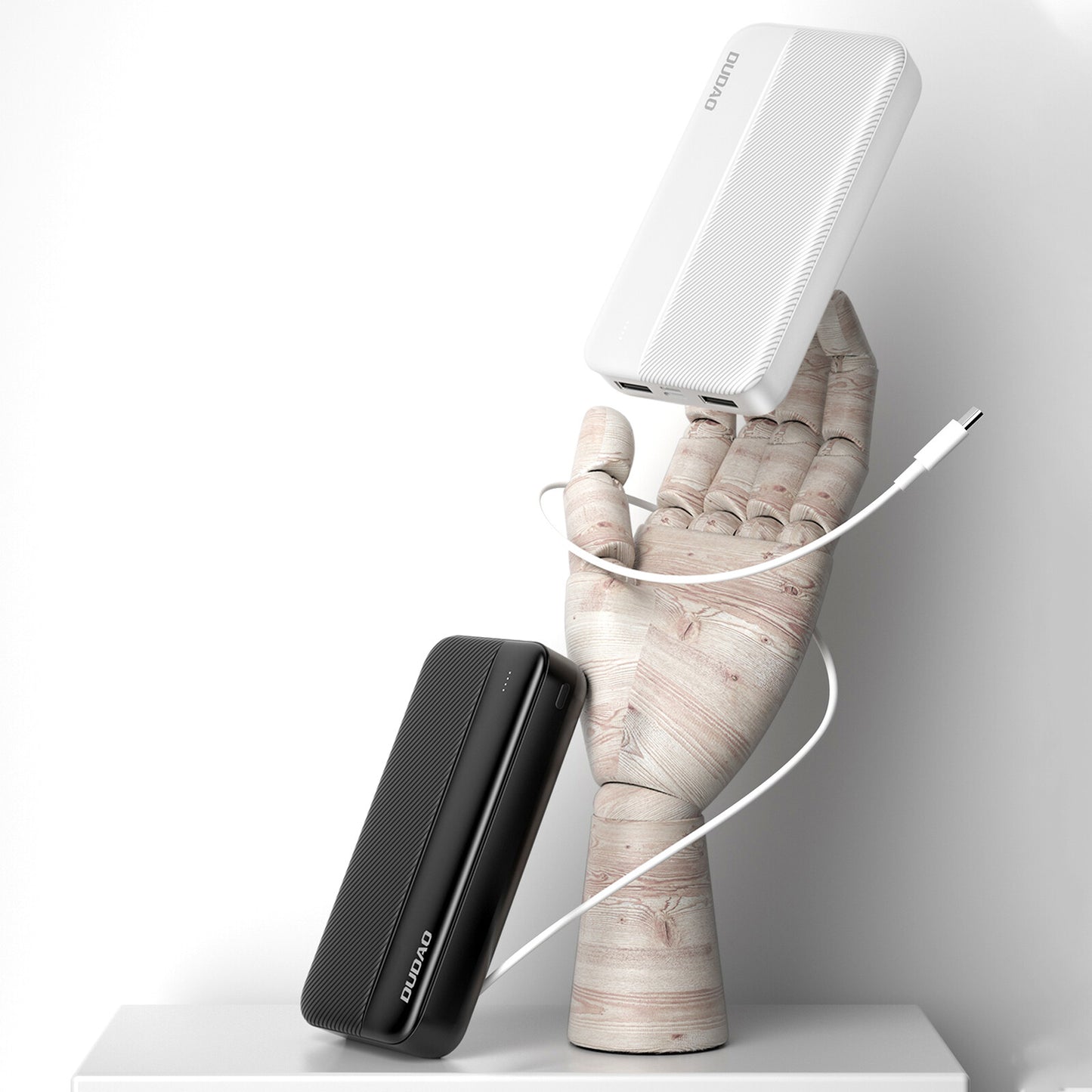 DUDAO powerbank 20000mAh 2xUSB-A 10W black K4S+ Svart