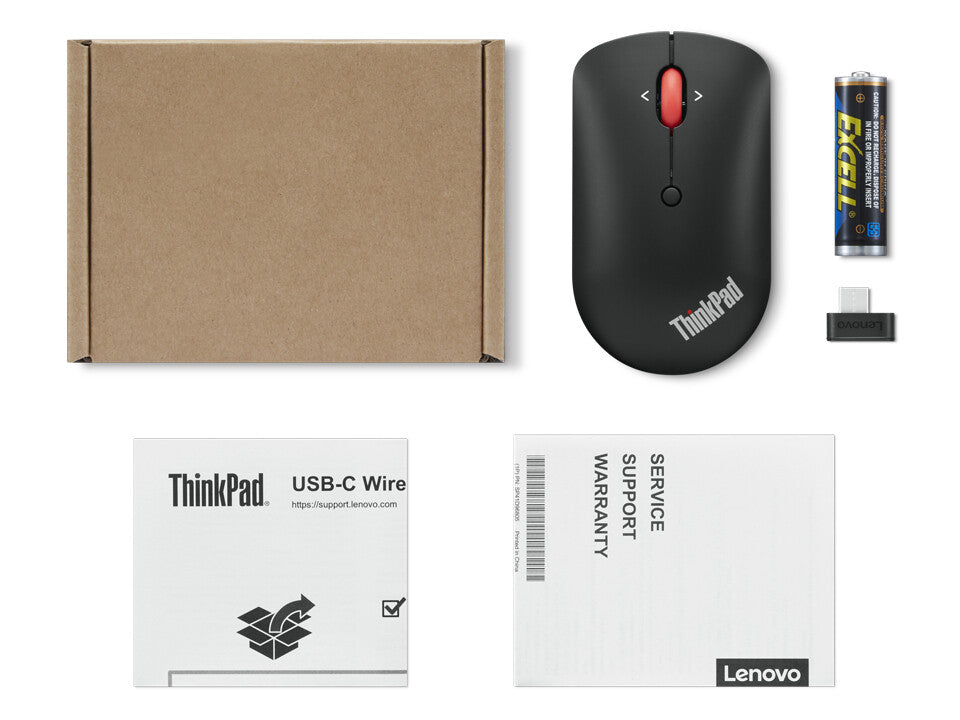 Lenovo ThinkPad USB-C Wireless Compact datormöss Kontor Ambidextrous RF Trådlös Optisk 2400 DPI