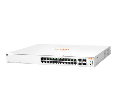 HPE Aruba Networking Aruba Instant On 1930 24G Class4 PoE 4SFP/SFP+ 370W hanterad L2+ Gigabit Ethernet (10/100/1000) Strömförsörjning via Ethernet (PoE) stöd 1U Vit