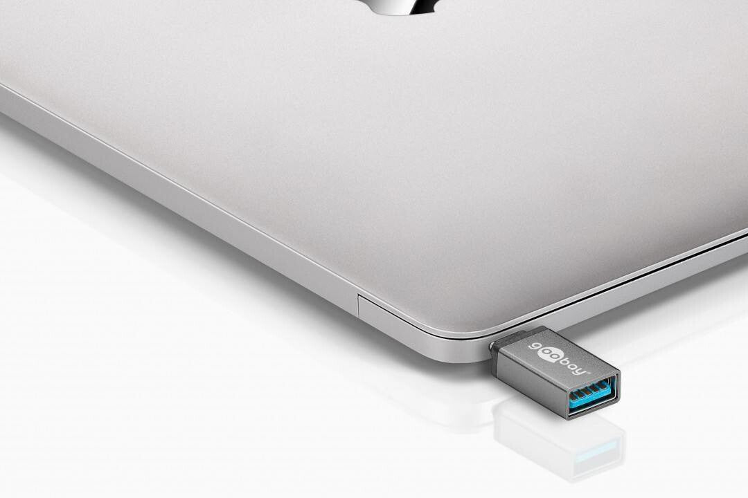 Goobay 56621 kabelomvandlare (hane/hona) USB-C USB 3.0 female (Type A) Grå