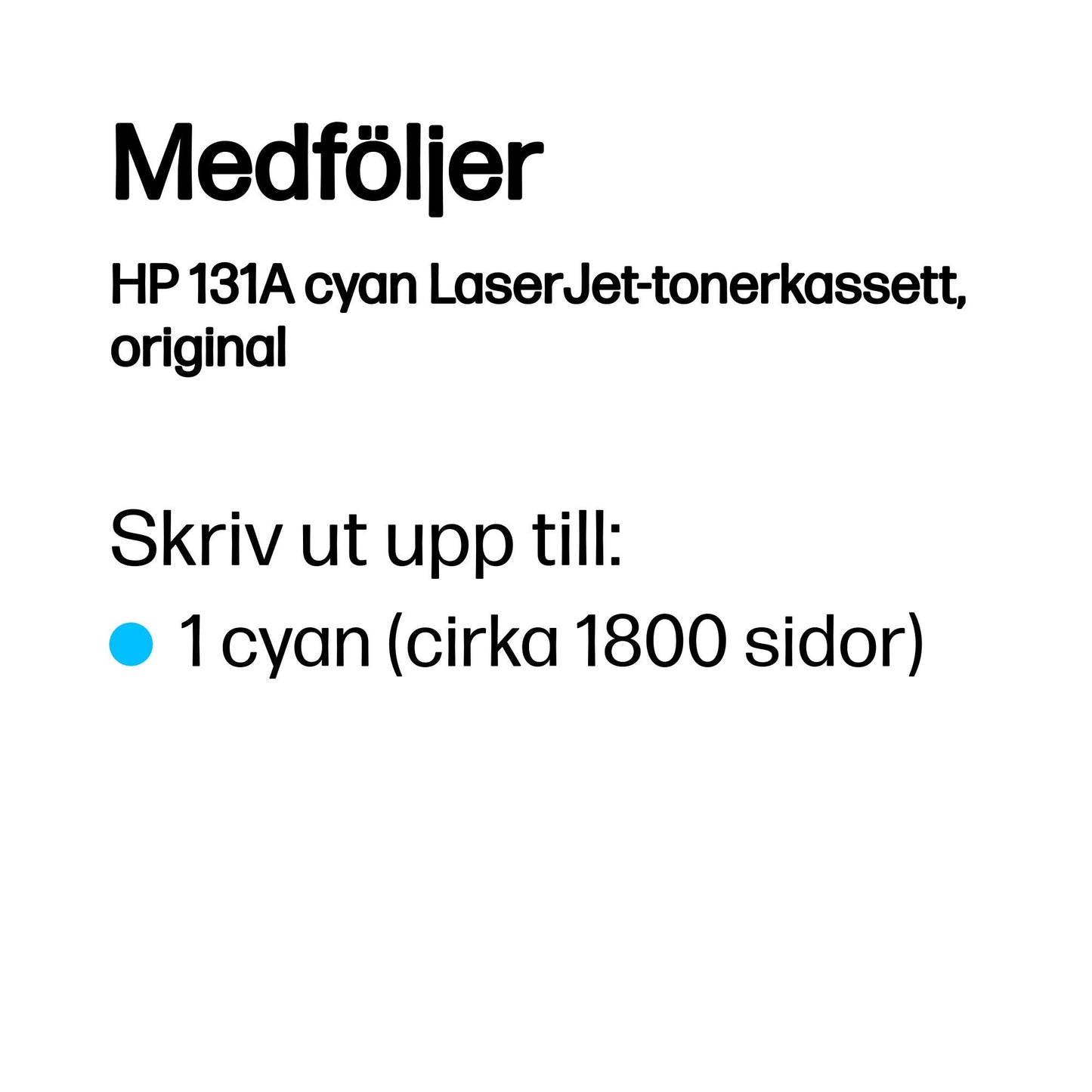HP 131A cyan LaserJet-tonerkassett, original