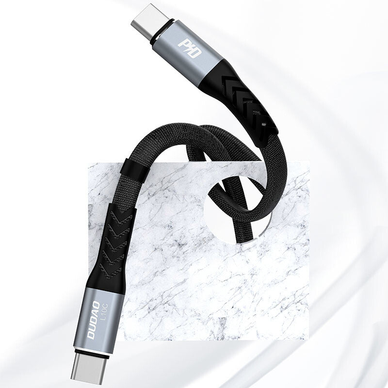 DUDAO L10C USB-C to 23cm. - Digital/Daten USB-kablar 0,23 m USB C Svart, Grå